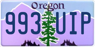OR license plate 993UIP