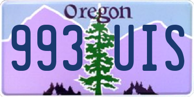 OR license plate 993UIS