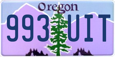 OR license plate 993UIT