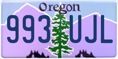 OR license plate 993UJL