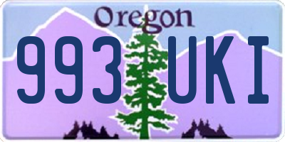 OR license plate 993UKI