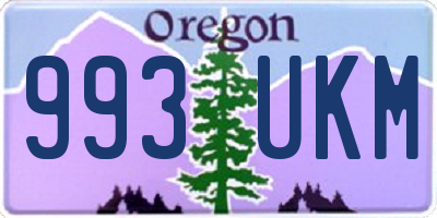 OR license plate 993UKM