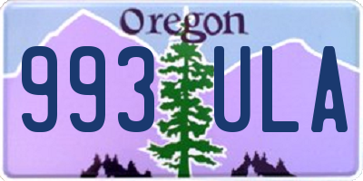OR license plate 993ULA
