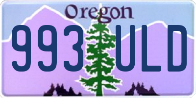 OR license plate 993ULD