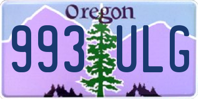 OR license plate 993ULG