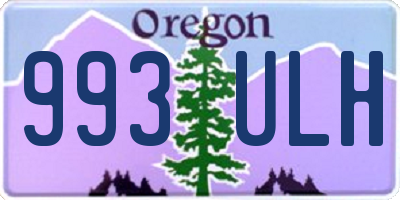 OR license plate 993ULH