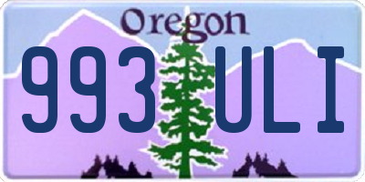 OR license plate 993ULI