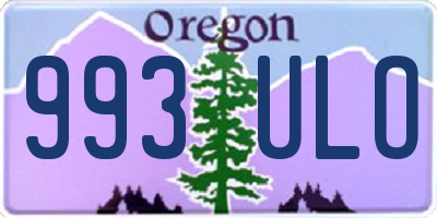 OR license plate 993ULO