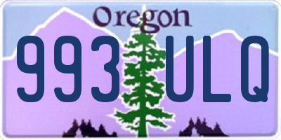 OR license plate 993ULQ