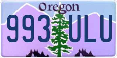 OR license plate 993ULU
