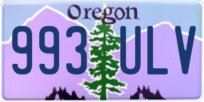 OR license plate 993ULV