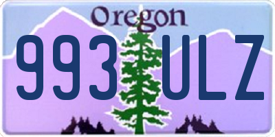 OR license plate 993ULZ