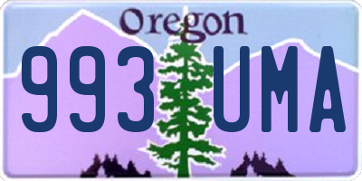 OR license plate 993UMA