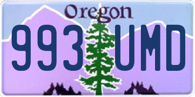 OR license plate 993UMD