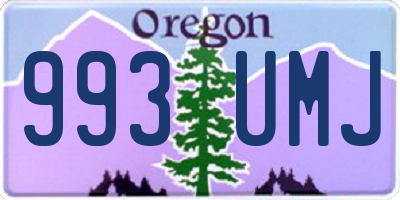 OR license plate 993UMJ