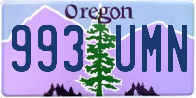 OR license plate 993UMN