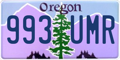 OR license plate 993UMR