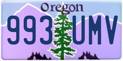 OR license plate 993UMV