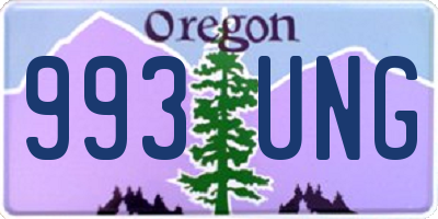 OR license plate 993UNG