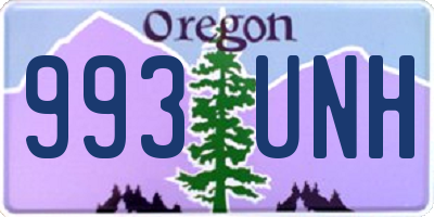 OR license plate 993UNH