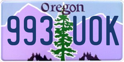 OR license plate 993UOK