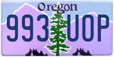 OR license plate 993UOP