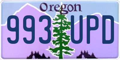 OR license plate 993UPD