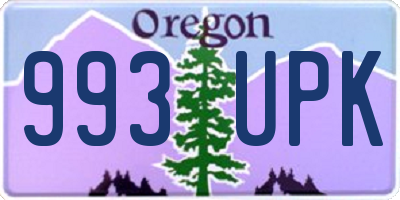 OR license plate 993UPK