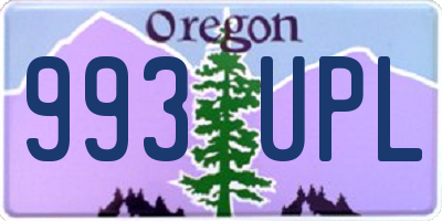 OR license plate 993UPL