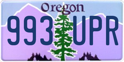 OR license plate 993UPR