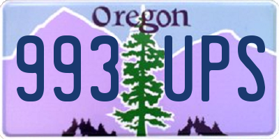 OR license plate 993UPS