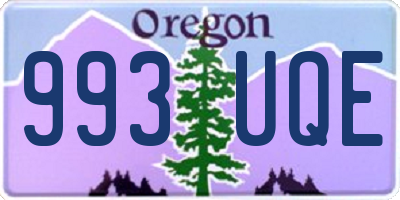 OR license plate 993UQE