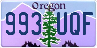 OR license plate 993UQF