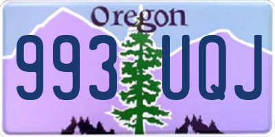 OR license plate 993UQJ