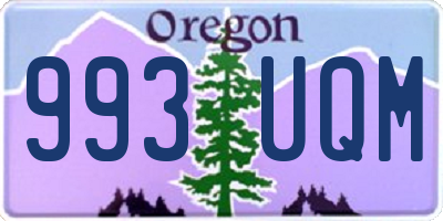 OR license plate 993UQM
