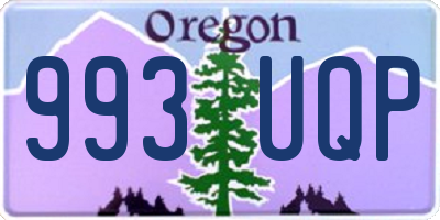 OR license plate 993UQP