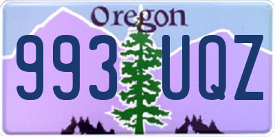 OR license plate 993UQZ