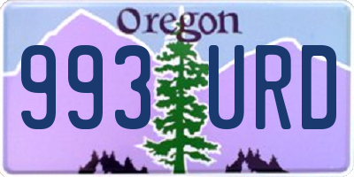 OR license plate 993URD