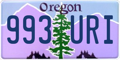 OR license plate 993URI