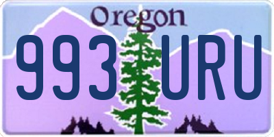 OR license plate 993URU