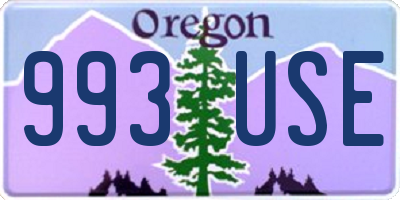 OR license plate 993USE