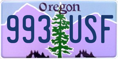 OR license plate 993USF