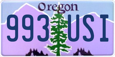 OR license plate 993USI