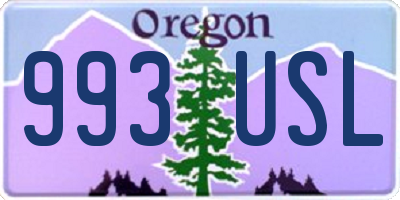 OR license plate 993USL