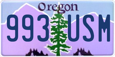 OR license plate 993USM