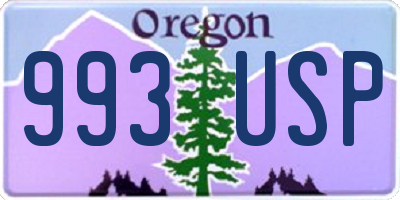 OR license plate 993USP