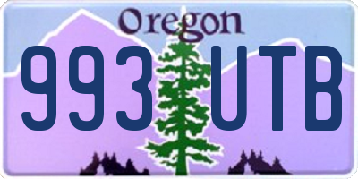 OR license plate 993UTB