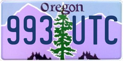 OR license plate 993UTC