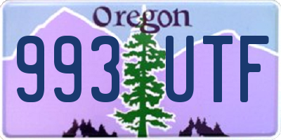 OR license plate 993UTF
