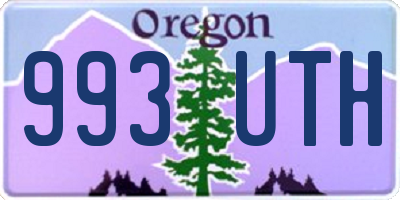 OR license plate 993UTH